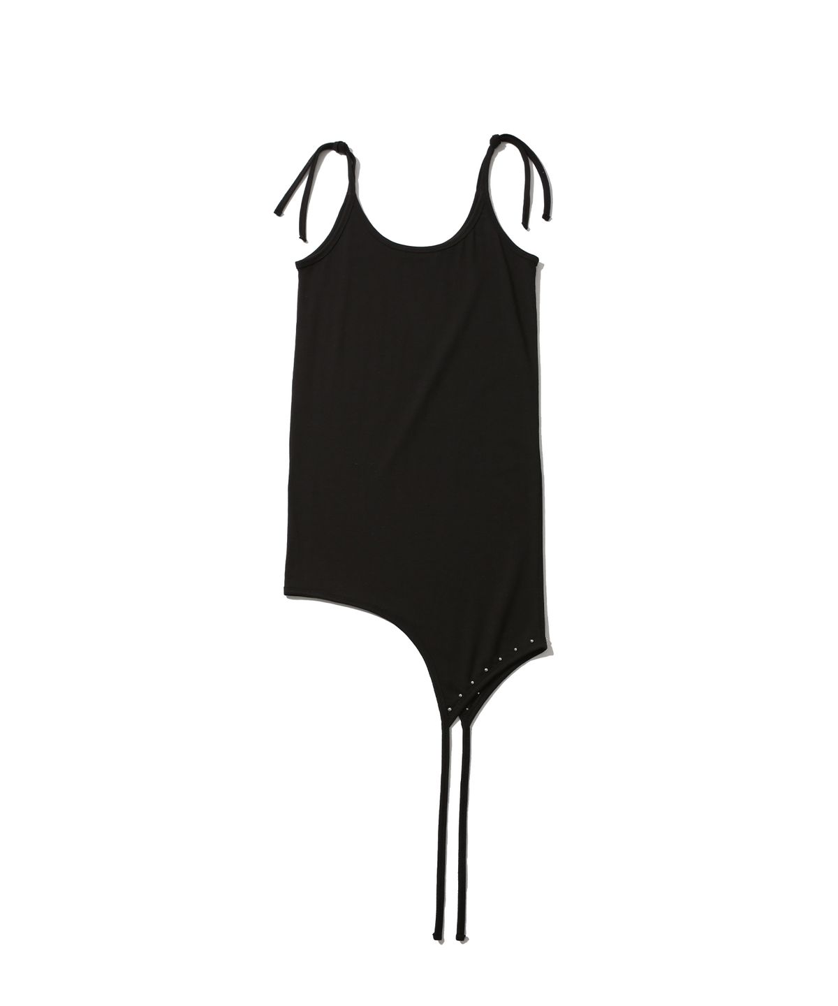 어니브(ANIV) STUD SIDE LAYERED SLEEVELESS BLACK