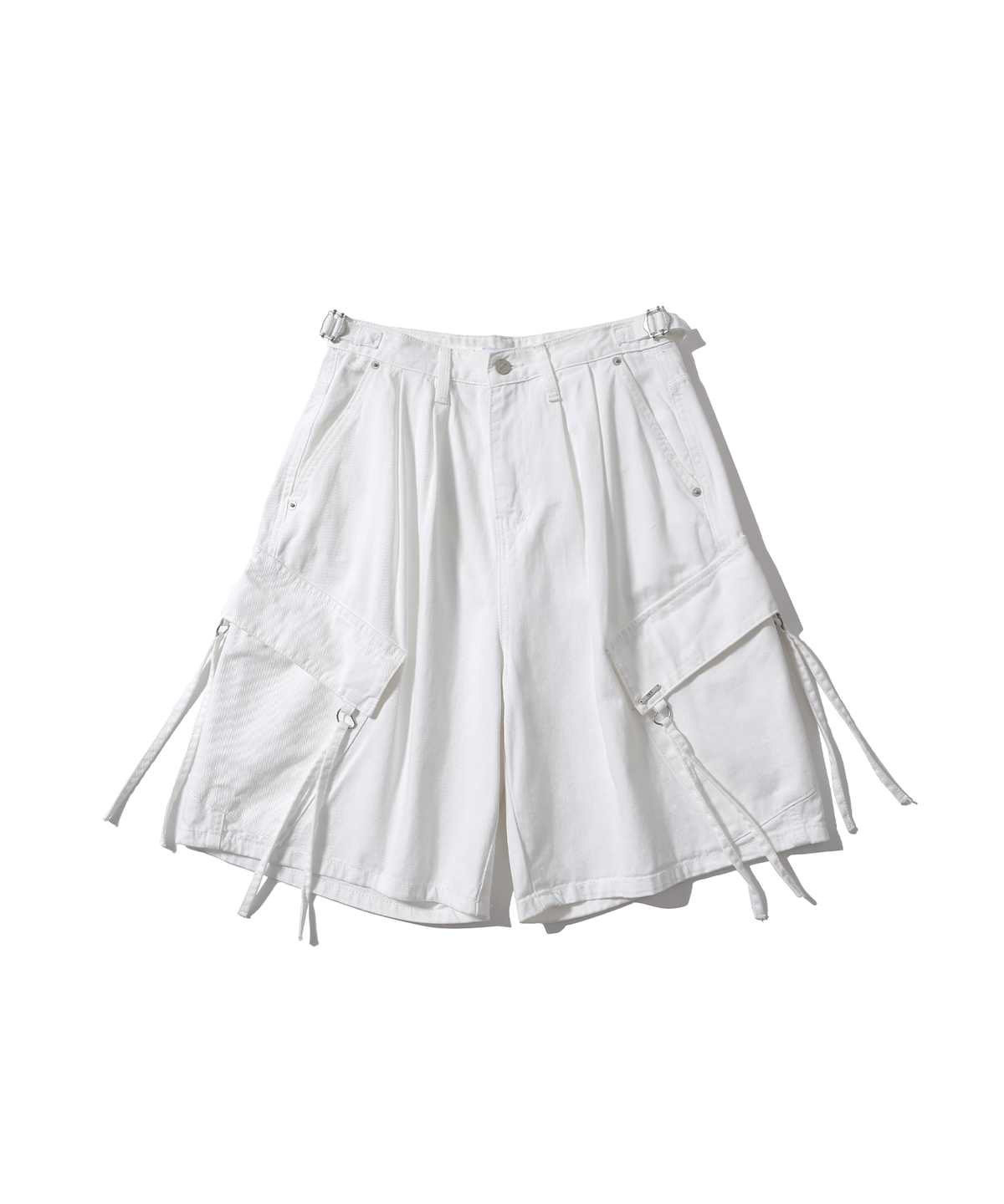어니브(ANIV) CARGO WIDE BERMUDA PANTS WHITE
