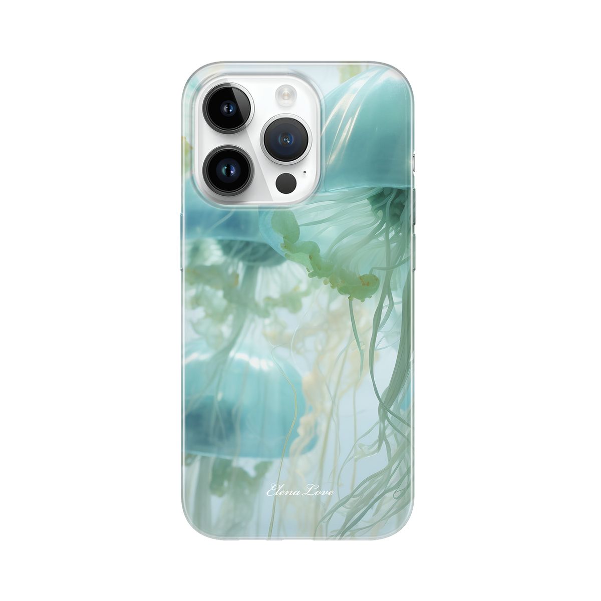 엘레나 러브(ELENALOVE) [Clear case] The world of jellyfish 클리어케이스(키링 미포함)