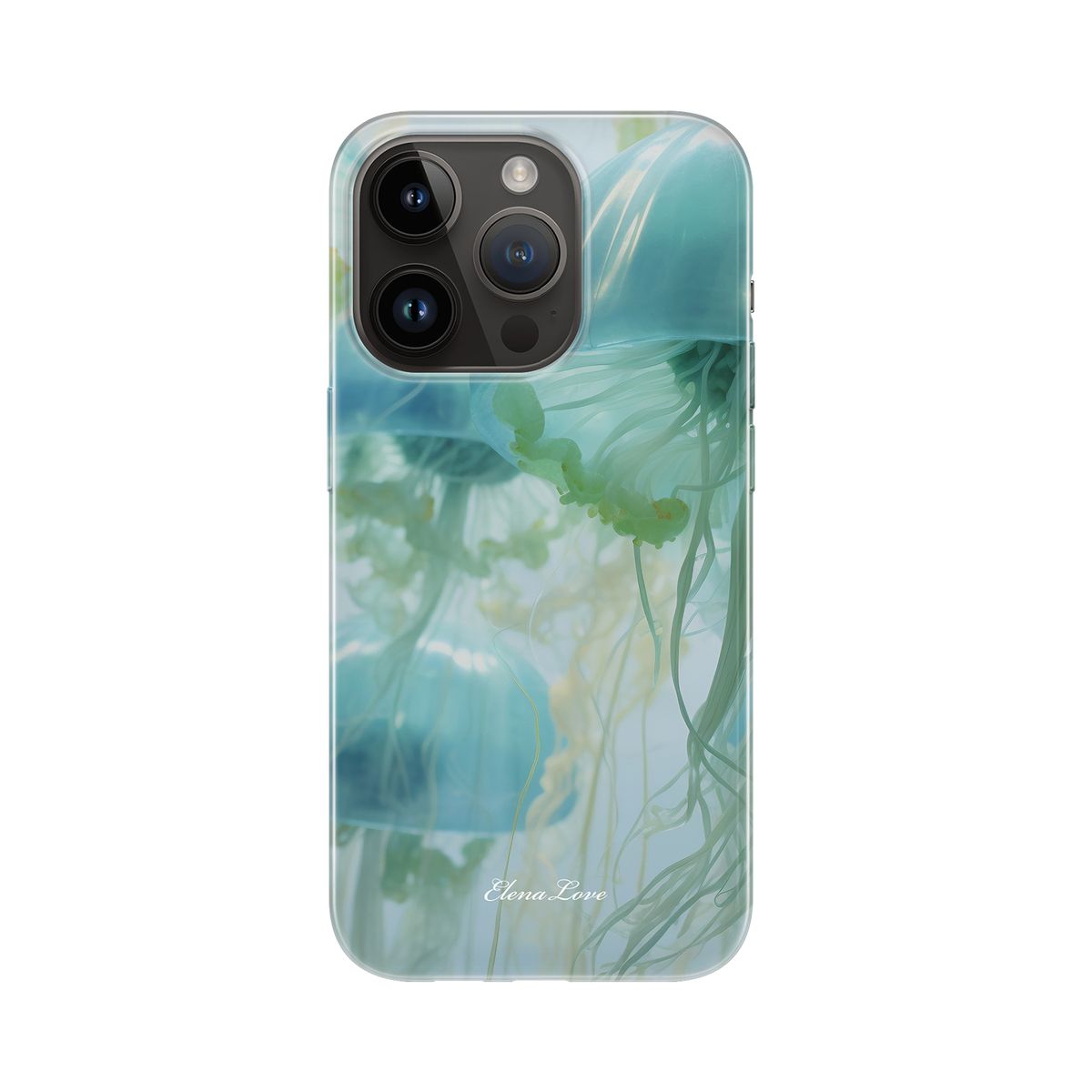 엘레나 러브(ELENALOVE) [Clear case] The world of jellyfish 클리어케이스(키링 미포함)