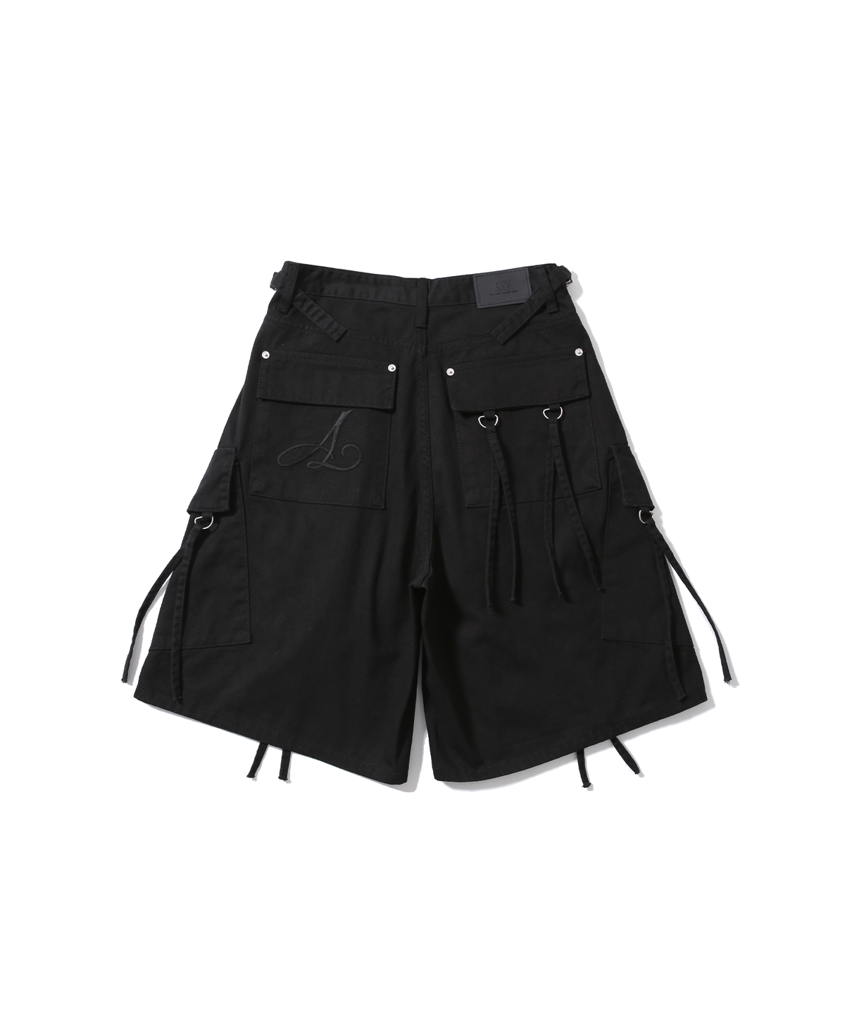 어니브(ANIV) CARGO WIDE BERMUDA PANTS BLACK