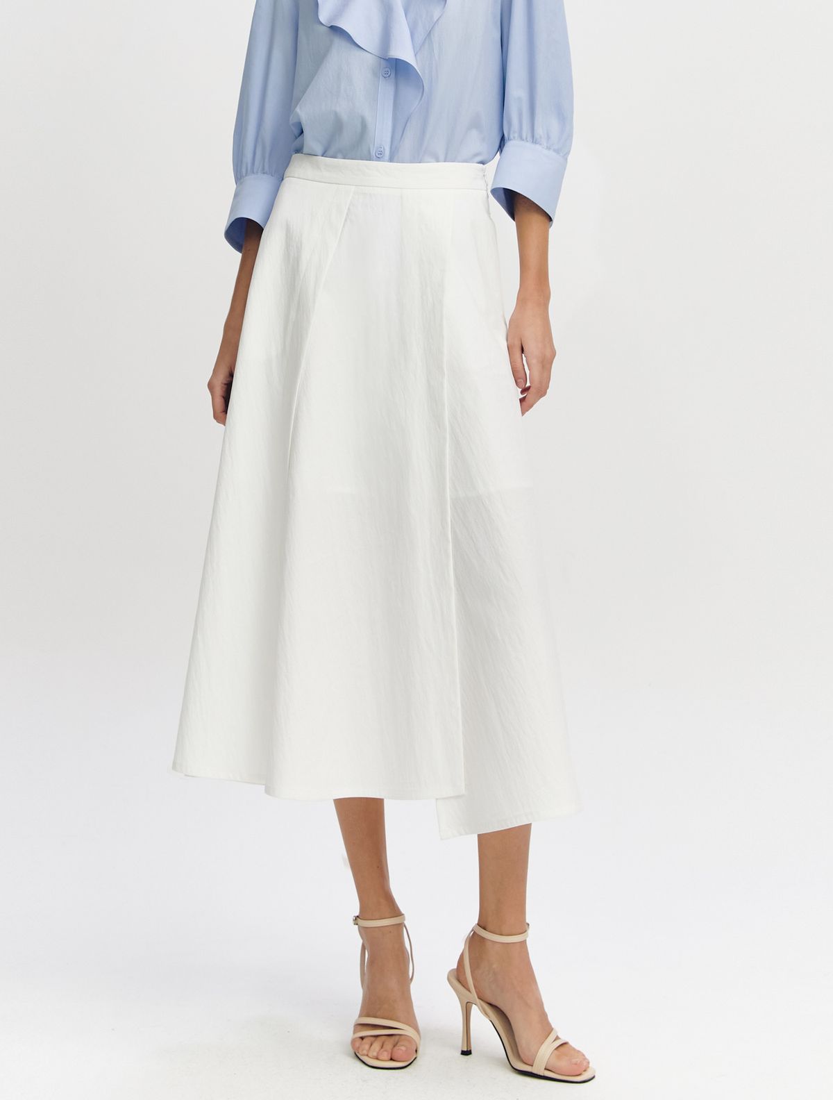 그레이데시온(GRAYDATION) Paneled Flare Skirt OFF WHITE