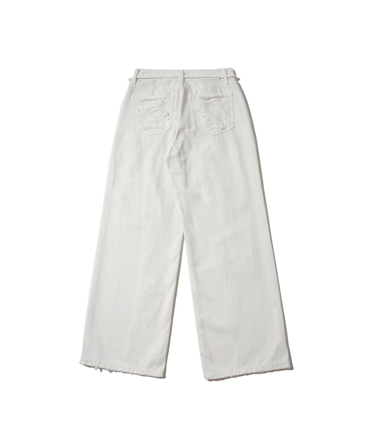 어니브(ANIV) SCRATCH DAMAGE WIDE DENIM PANTS WHITE
