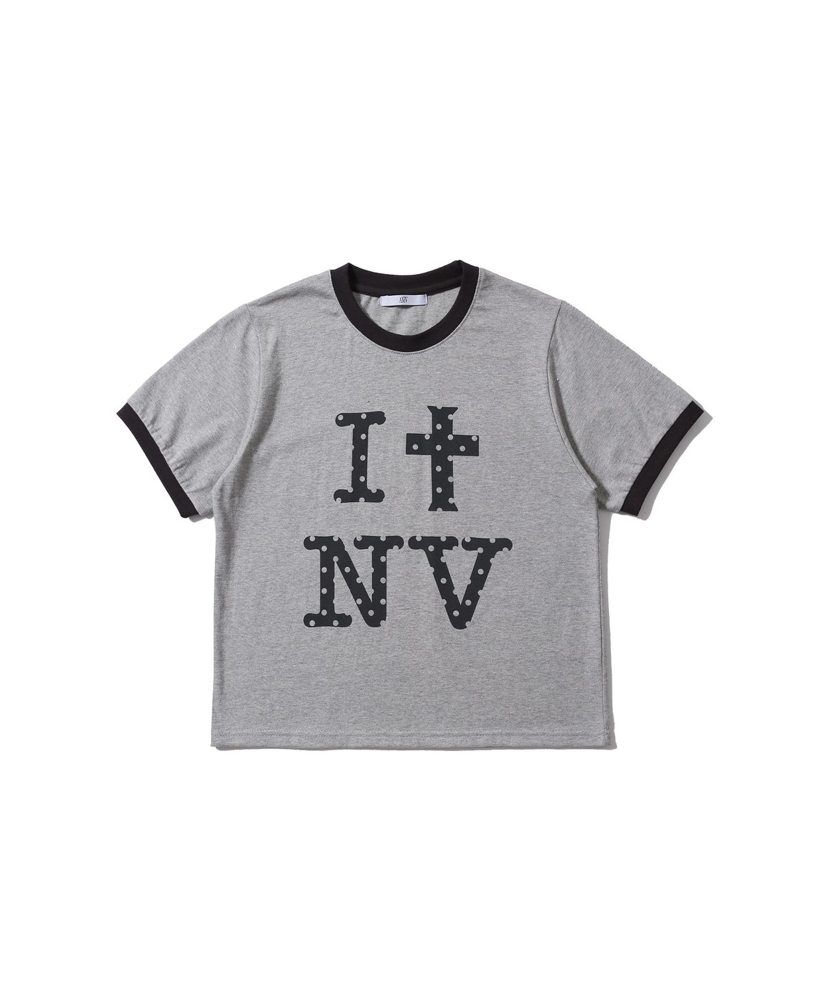 어니브(ANIV) DOT LOGO I LOVE T-SHIRT GRAY