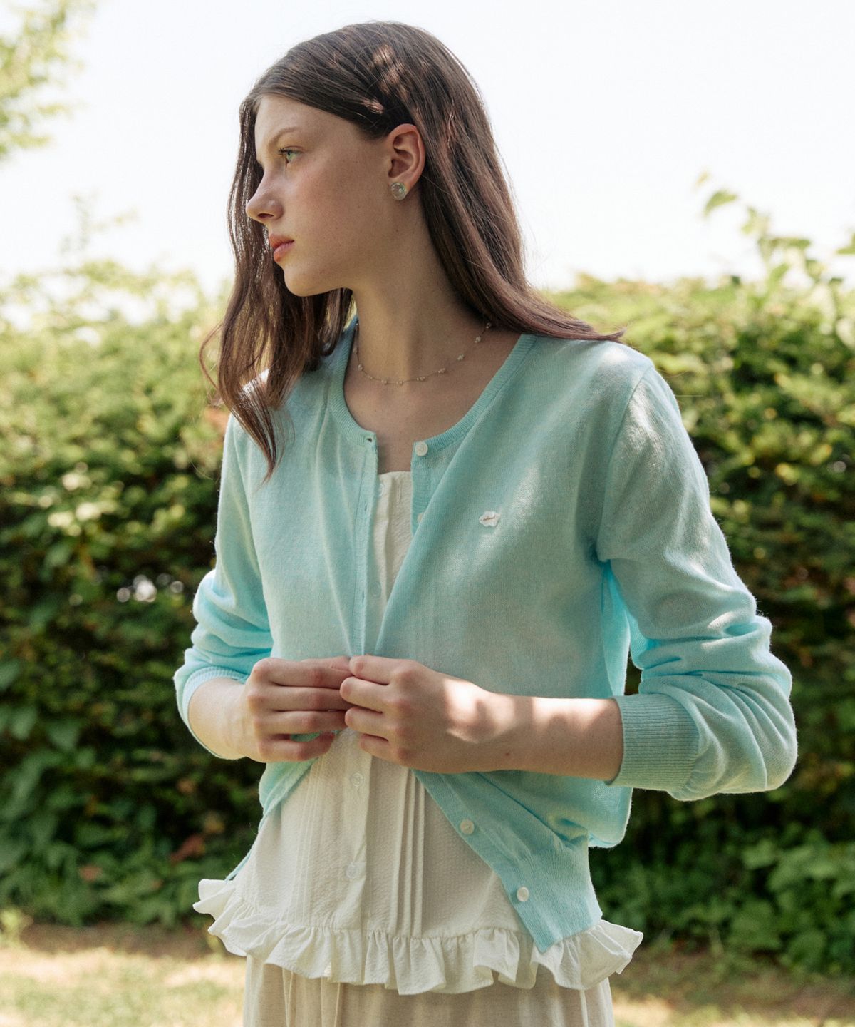 어다울(ADAUL) Summer light round neck cardigan - 5color