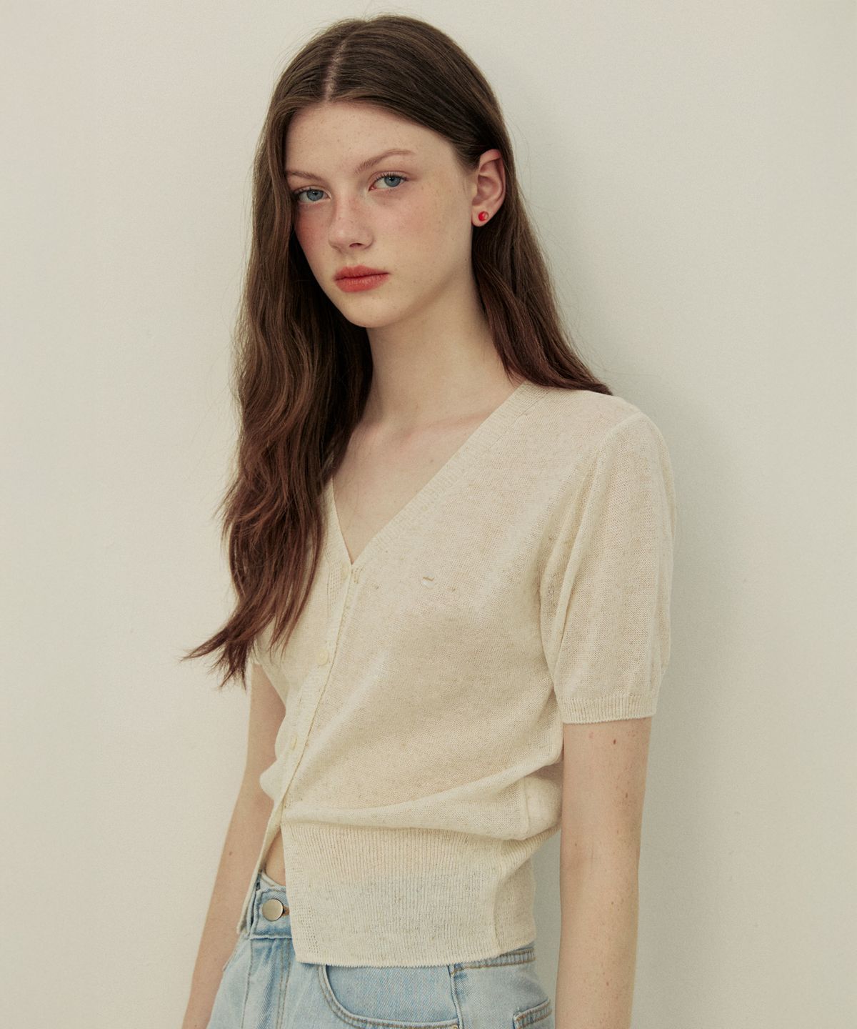 어다울(ADAUL) Summer light v neck half sleeve cardigan - 6color