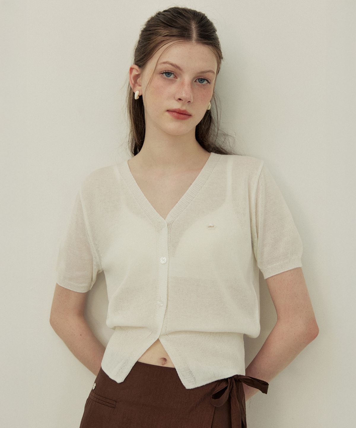 어다울(ADAUL) Summer light v neck half sleeve cardigan - 6color
