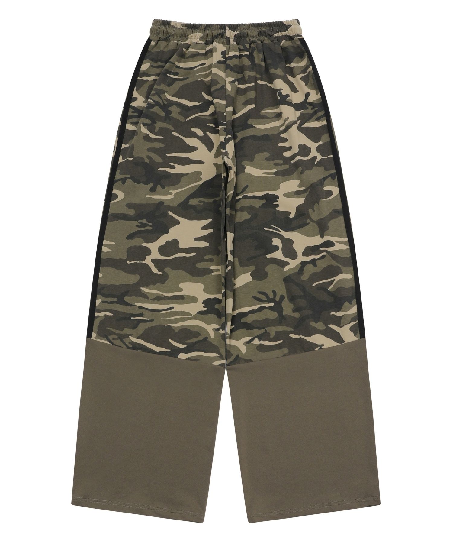 【MUCENT】 MOVE L LOGO CAMO WIDE BANDING PANTS / 追跡付 MUSINSA | MUCENT MOV SETUP METAL LOGO CAMO TAPE WIDE BANDING
