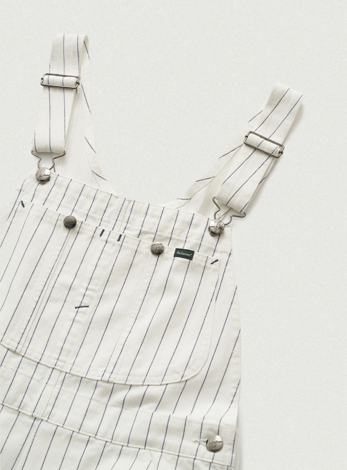 더바넷(THEBARNNET) Hickory Striped Denim Overall_White