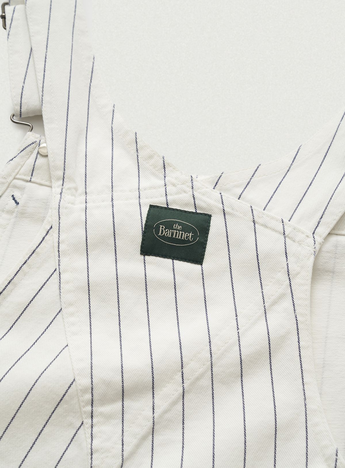 더바넷(THEBARNNET) Hickory Striped Denim Overall_White