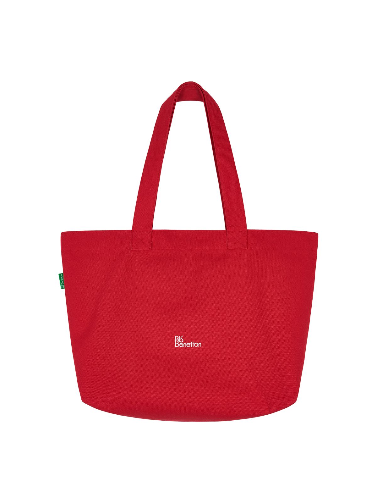 비플랫 베네통(Bb' BENETTON) 컬러 타이포 에코백 (Red)