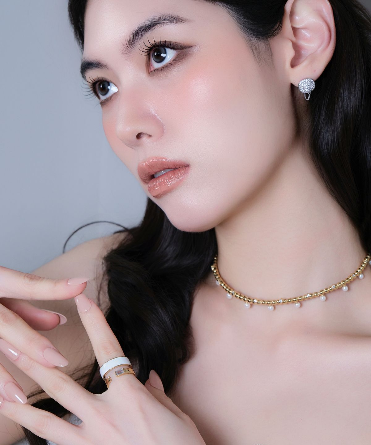레브(REVE) 바게트Q  레이어드 에폭링 화이트