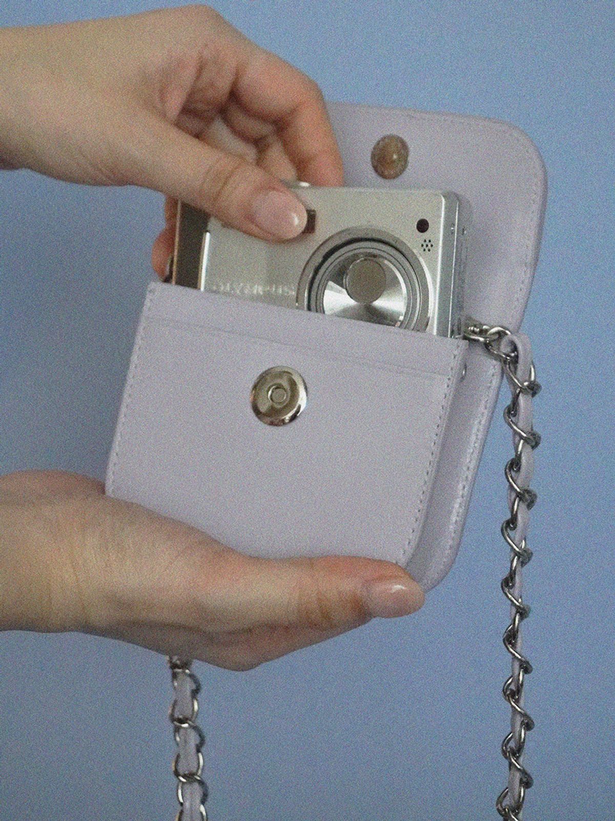 옴니포턴트(OMNIPOTENT) [Leather chain ver.] pin wallet bag _Lilac