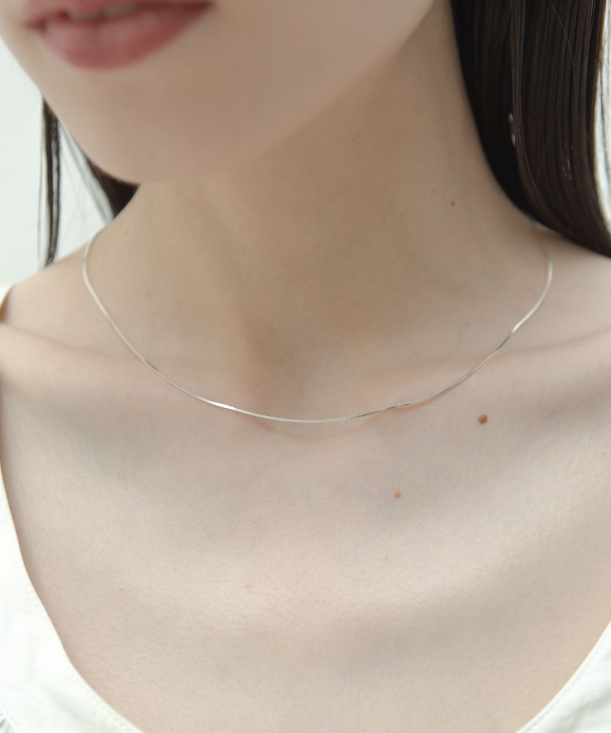 노비스도쿄(NOVICE TOKYO) 슬림 스네이크 체인 목걸이 Thin Snake Chain Necklace [Silver925](2 Size) / Silver