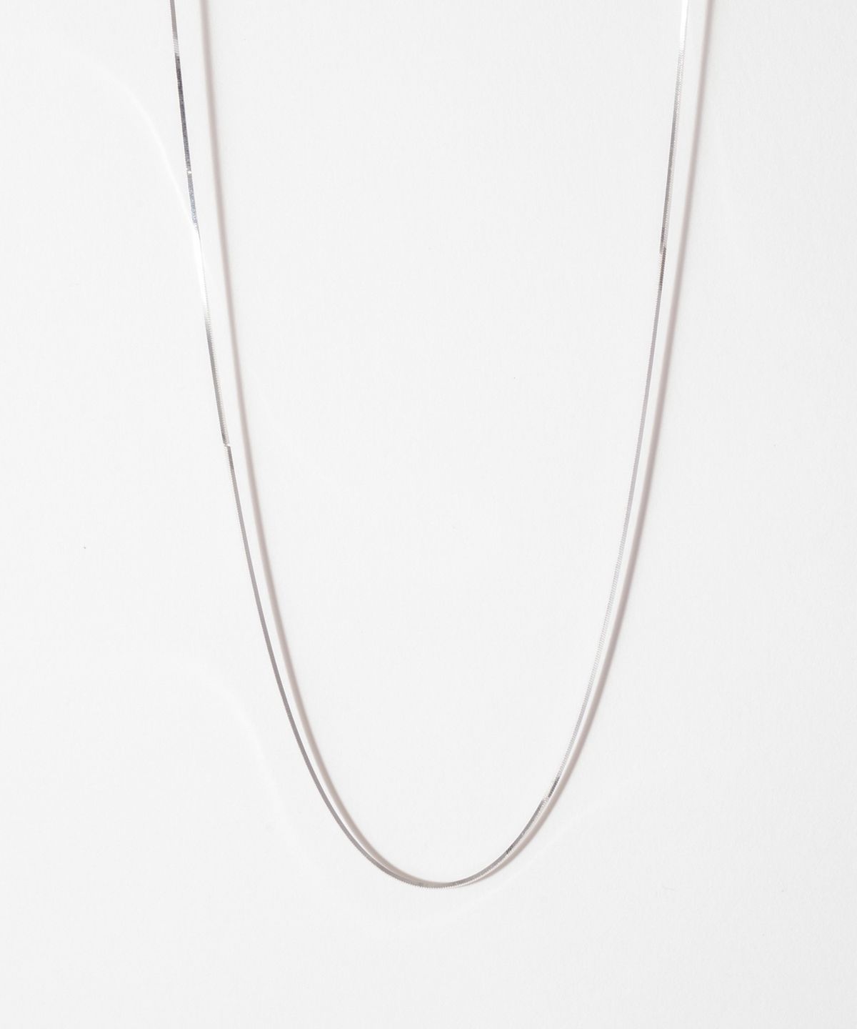 노비스도쿄(NOVICE TOKYO) 슬림 스네이크 체인 목걸이 Thin Snake Chain Necklace [Silver925](2 Size) / Silver