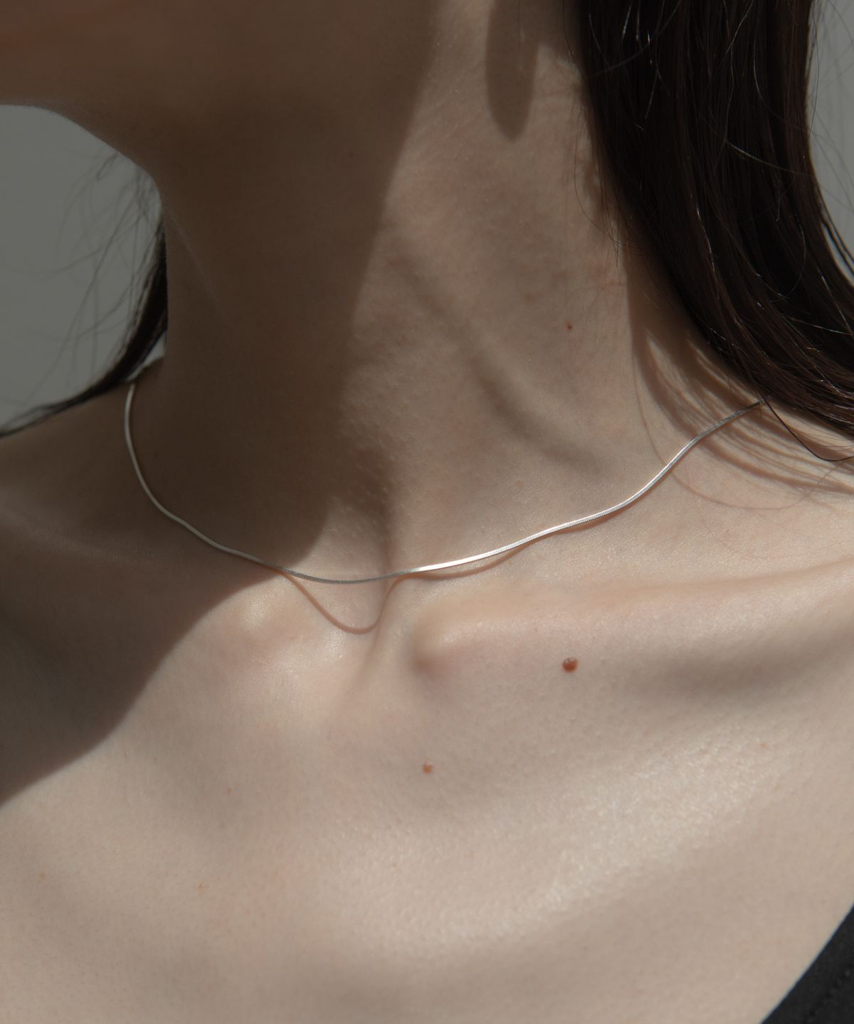 노비스도쿄(NOVICE TOKYO) 슬림 스네이크 체인 목걸이 Thin Snake Chain Necklace [Silver925](2 Size) / Silver
