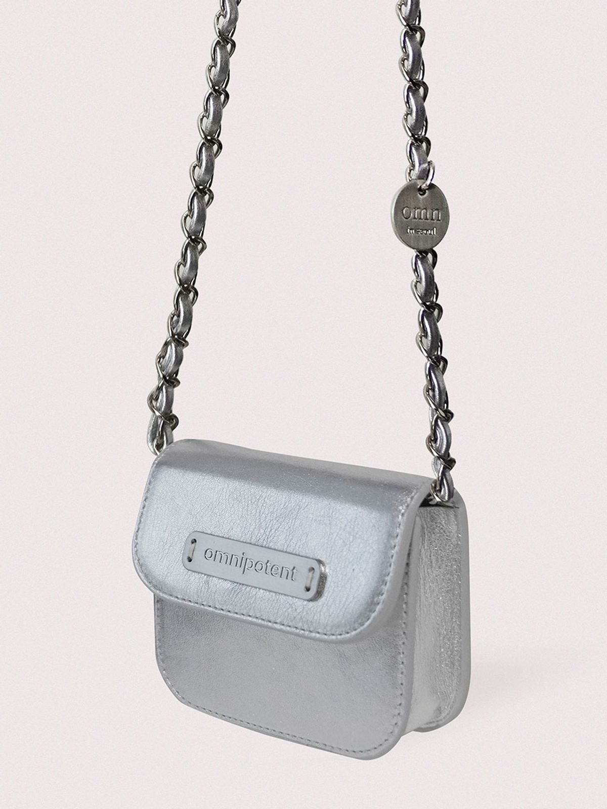 옴니포턴트(OMNIPOTENT) [Leather chain ver.] pin wallet bag _Silver