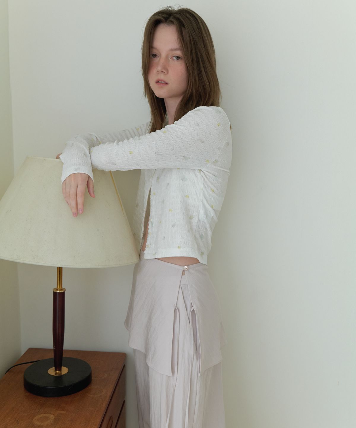 앤테(AENTE) Layerd wrap skirt - Pink