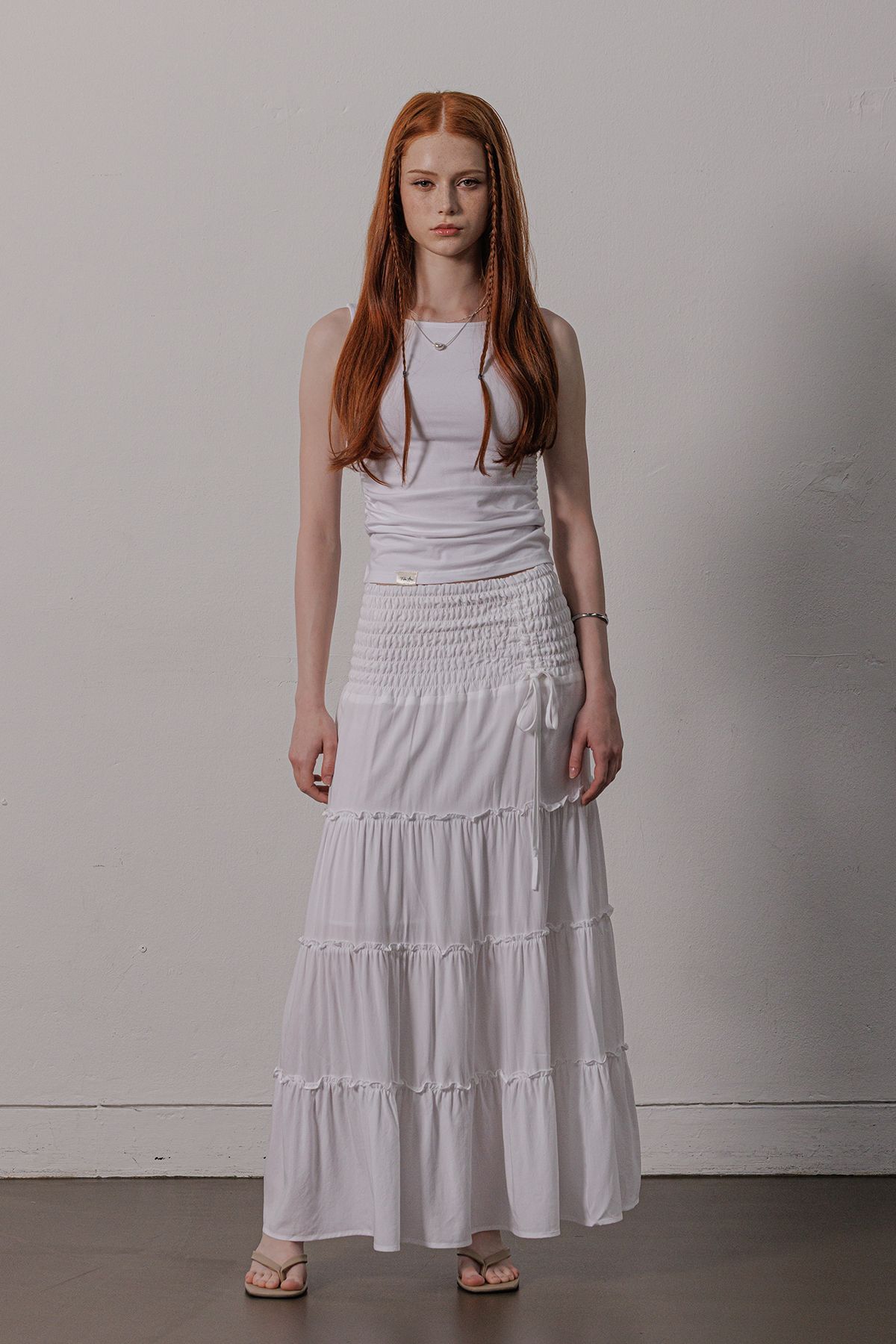 피프트 에일리어스(FIFTHALIAS) (코튼 모달) Easy tank top White
