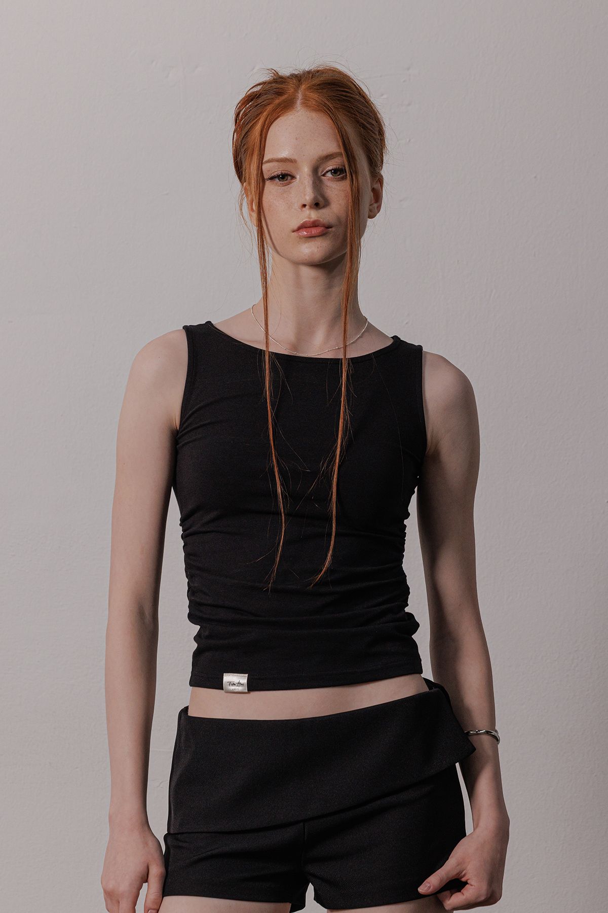 피프트 에일리어스(FIFTHALIAS) (코튼 모달) Easy tank top Black