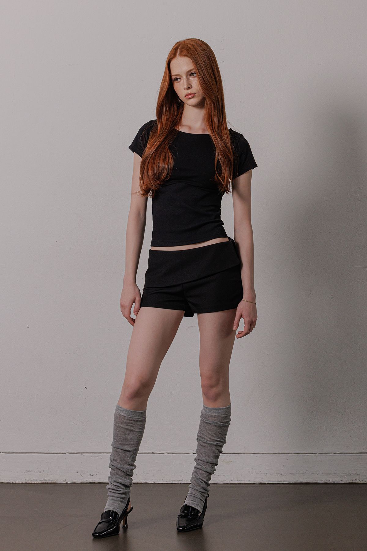 피프트 에일리어스(FIFTHALIAS) (코튼 모달) Liv short sleeve tee Black