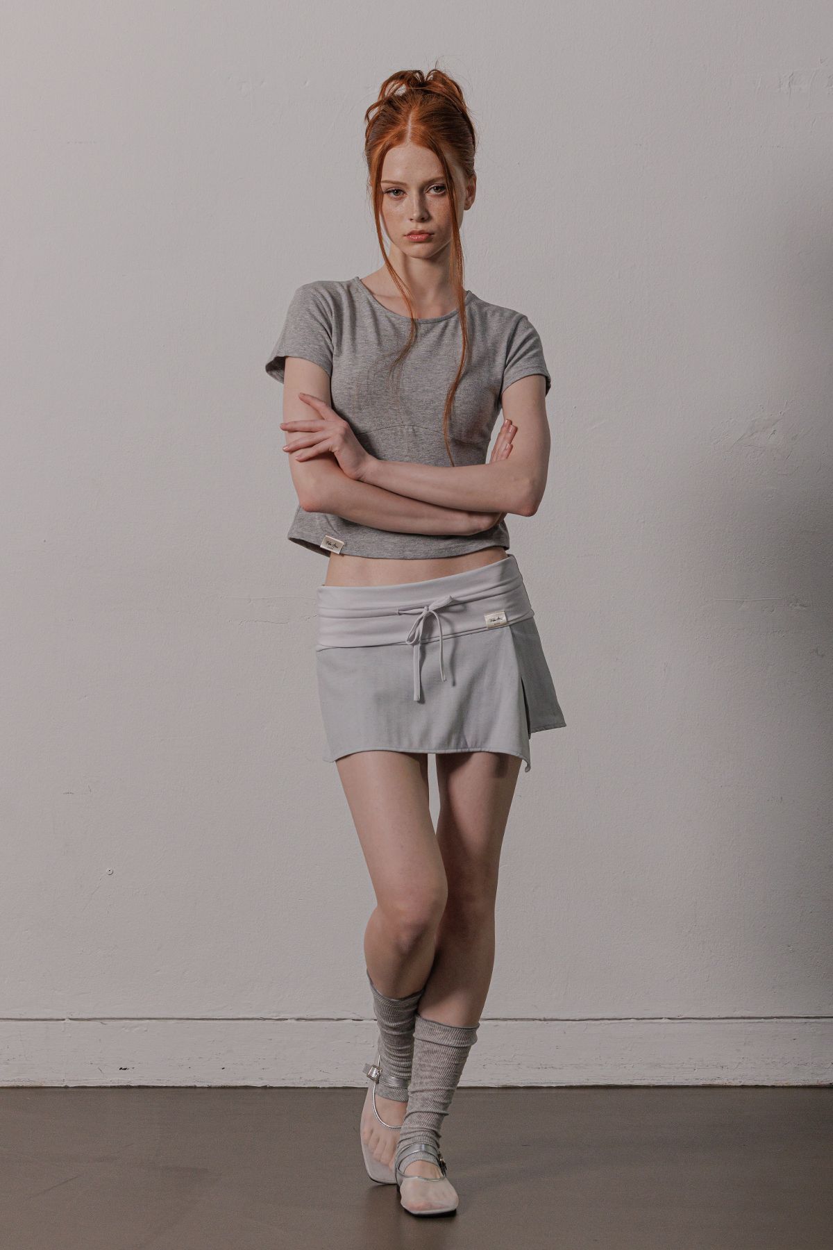 피프트 에일리어스(FIFTHALIAS) (코튼 모달) Soft line t-shirt Melange grey