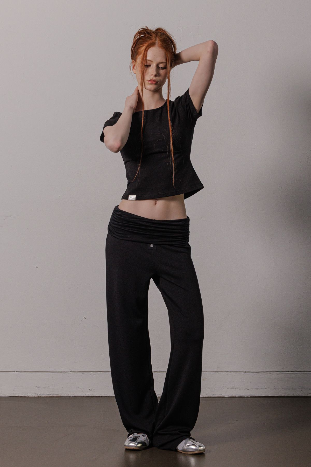 피프트 에일리어스(FIFTHALIAS) (코튼 모달) Soft line t-shirt Black