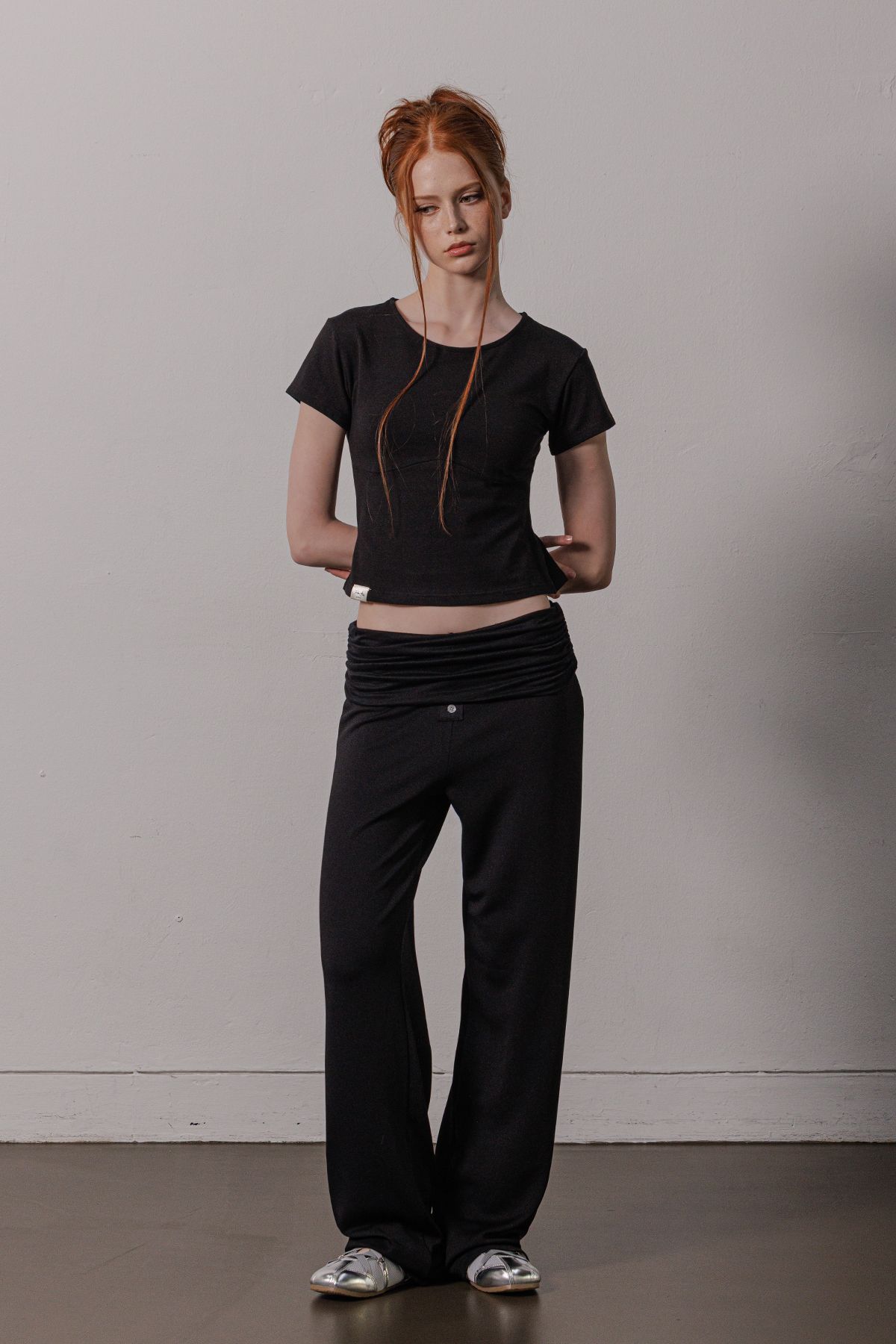 피프트 에일리어스(FIFTHALIAS) (코튼 모달) Soft line t-shirt Black