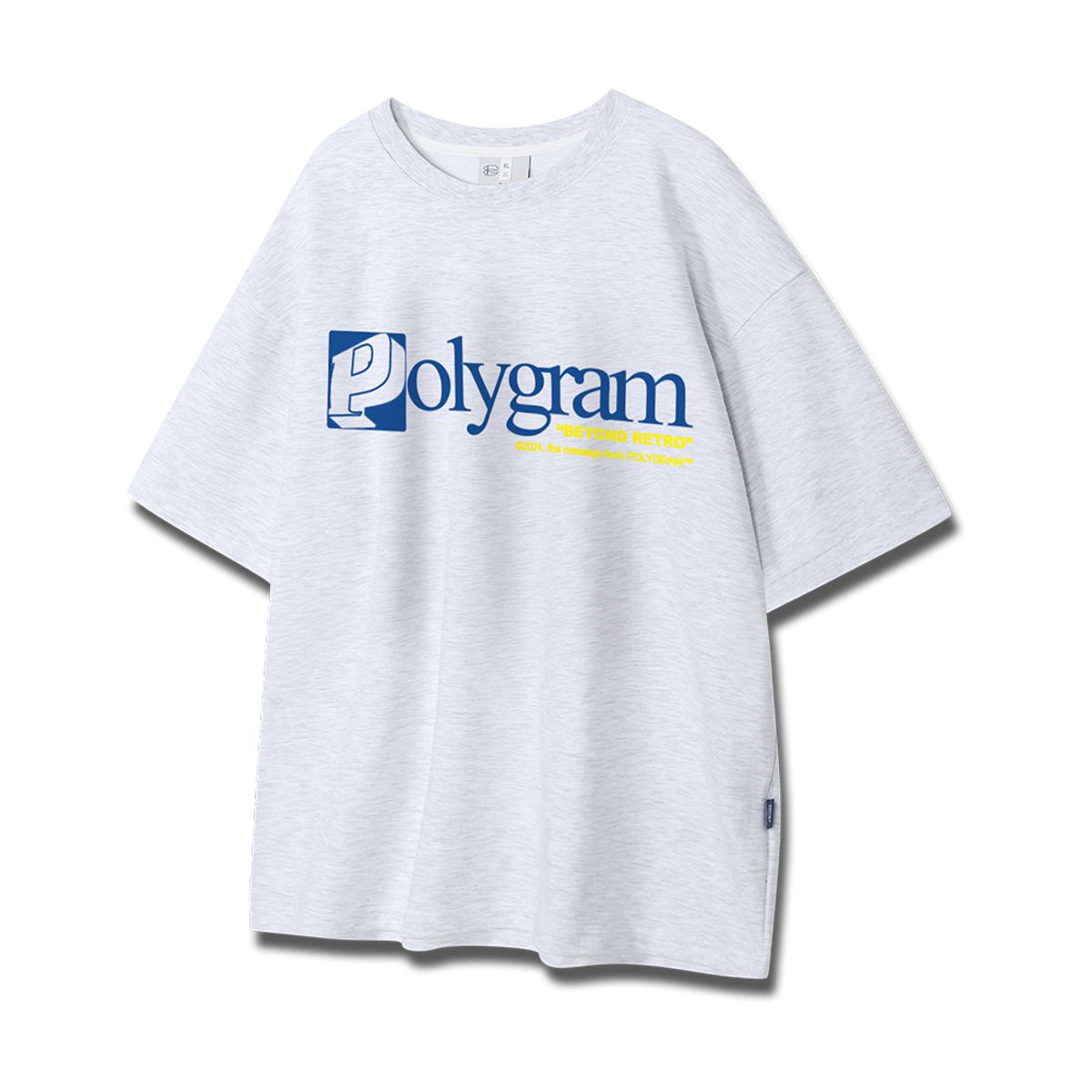 폴리그램(POLYGRAM) 스퀘어 특양면 오버핏 반팔 티셔츠
