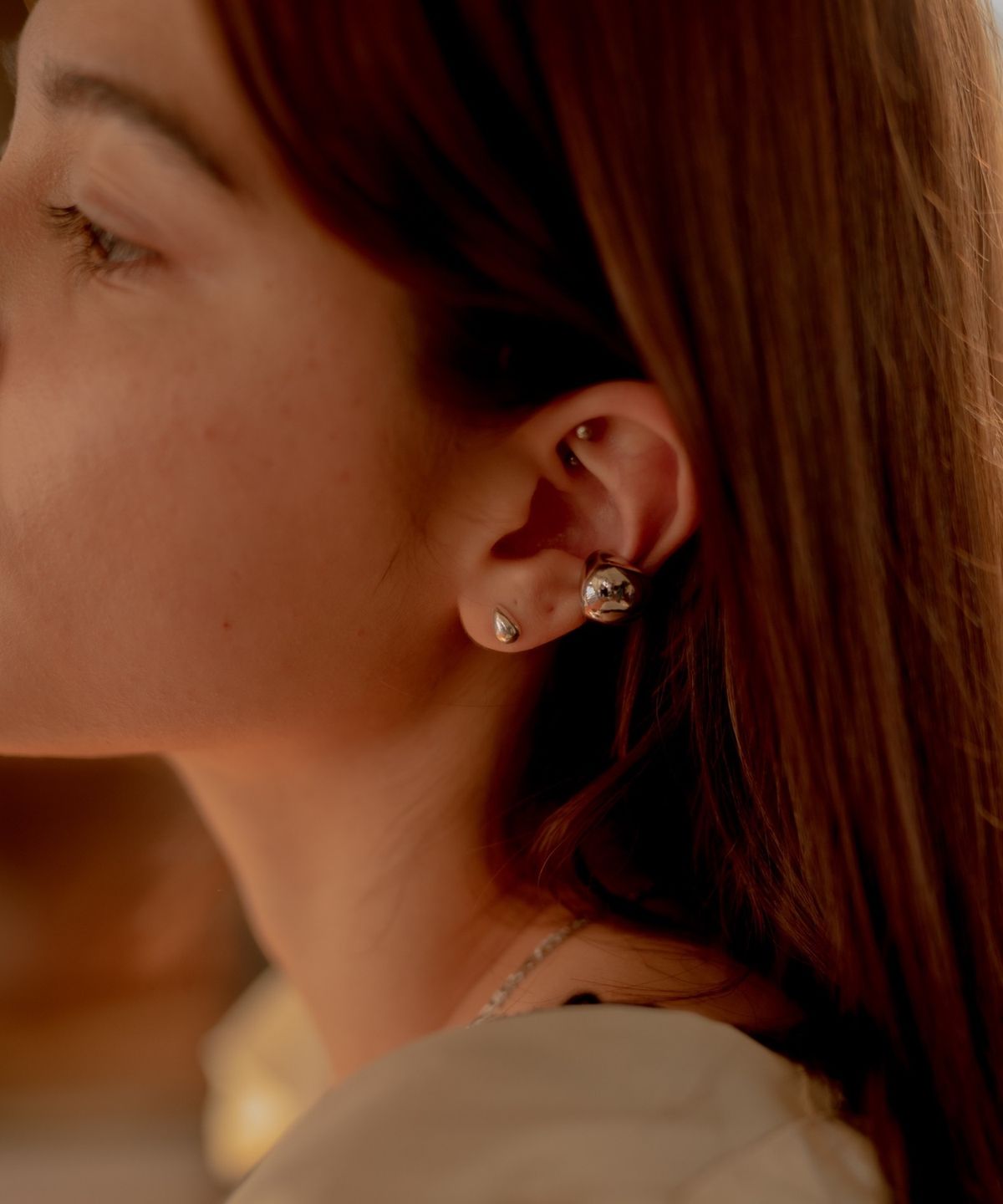 노비스도쿄(NOVICE TOKYO) 볼드 링 이어커프 귀찌 남녀 공용 Volume Ear Cuff / Silver