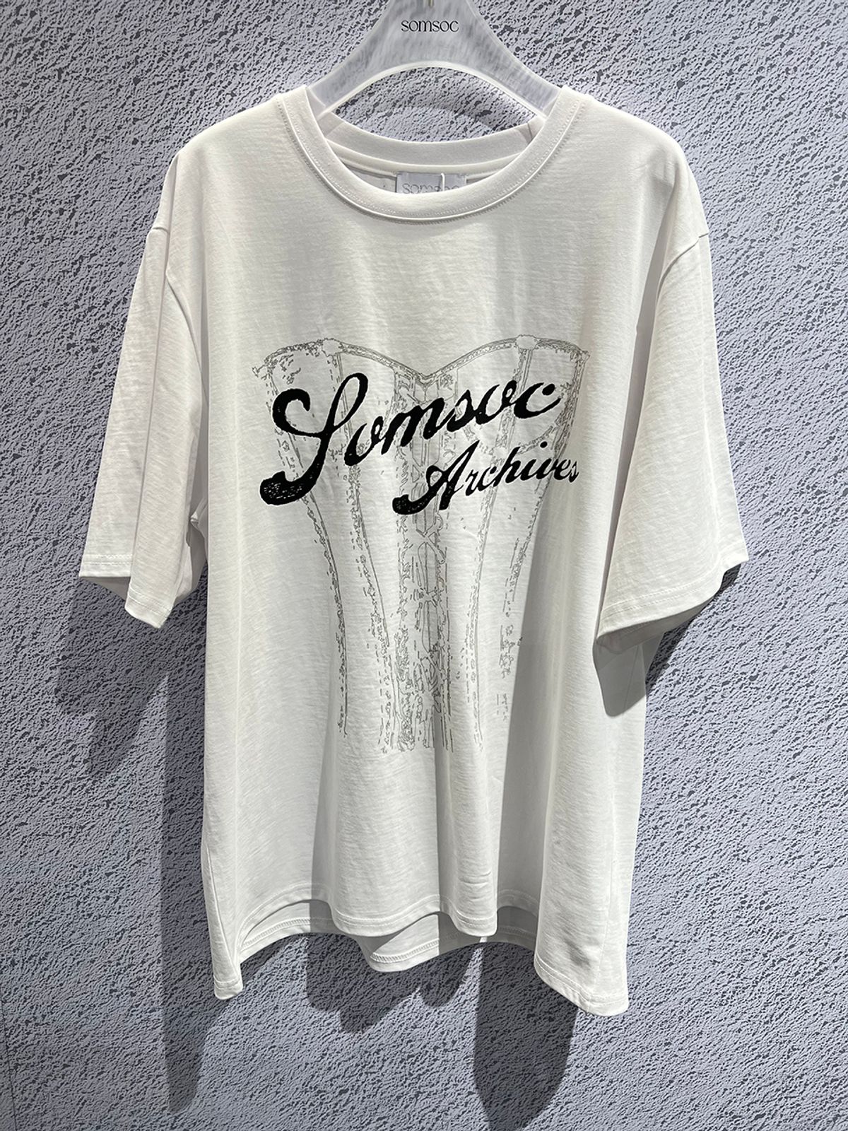 솜속(SOMSOC) TROMPE LOEIL CORSET TOP_WHITE