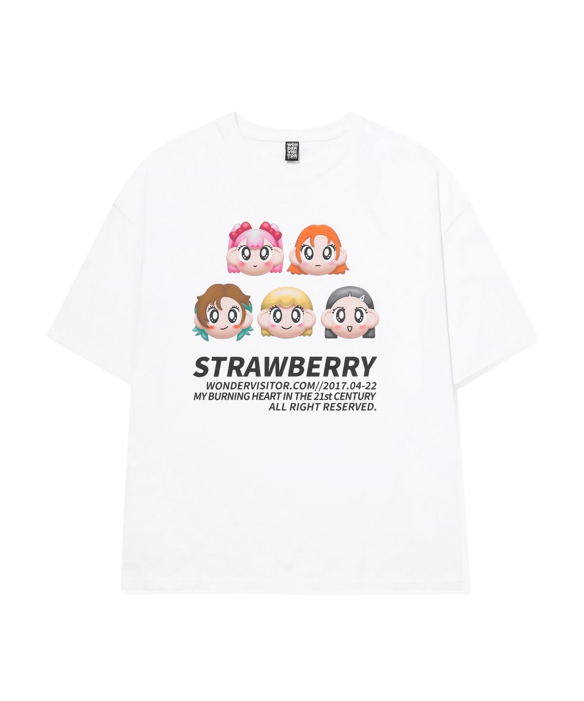 원더비지터(WONDERVISITOR) SD Girls Overfit T-shirt [White]