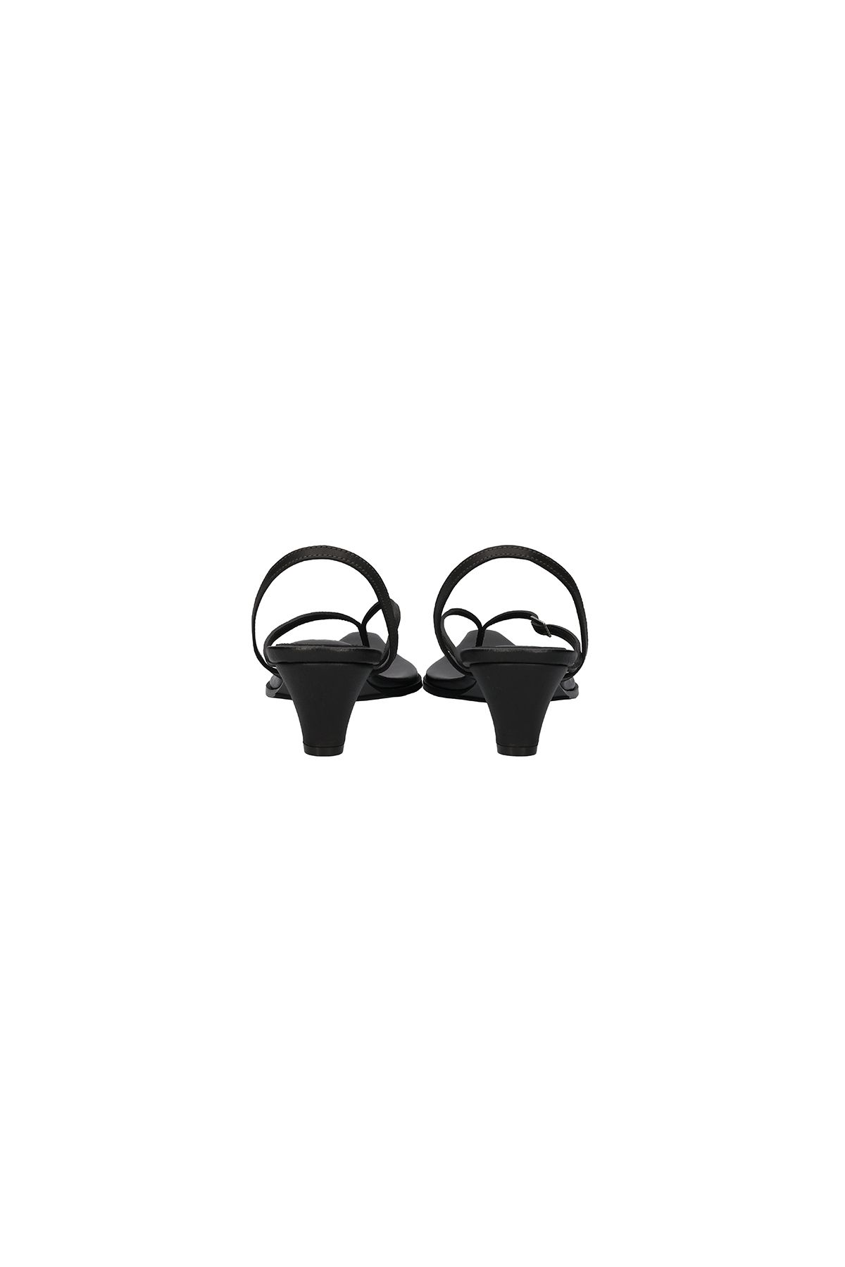 포트리스(4TRESS) LEATHER HEELED SANDALS 02 BLACK