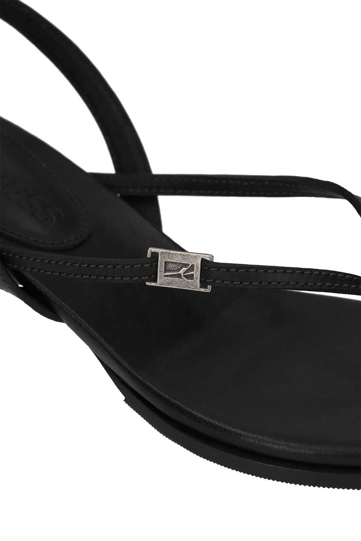 포트리스(4TRESS) LEATHER HEELED SANDALS 02 BLACK