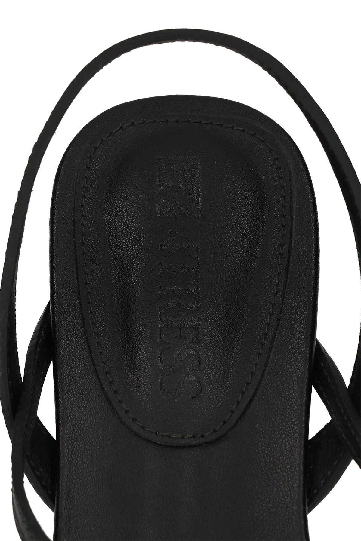 포트리스(4TRESS) LEATHER HEELED SANDALS 02 BLACK