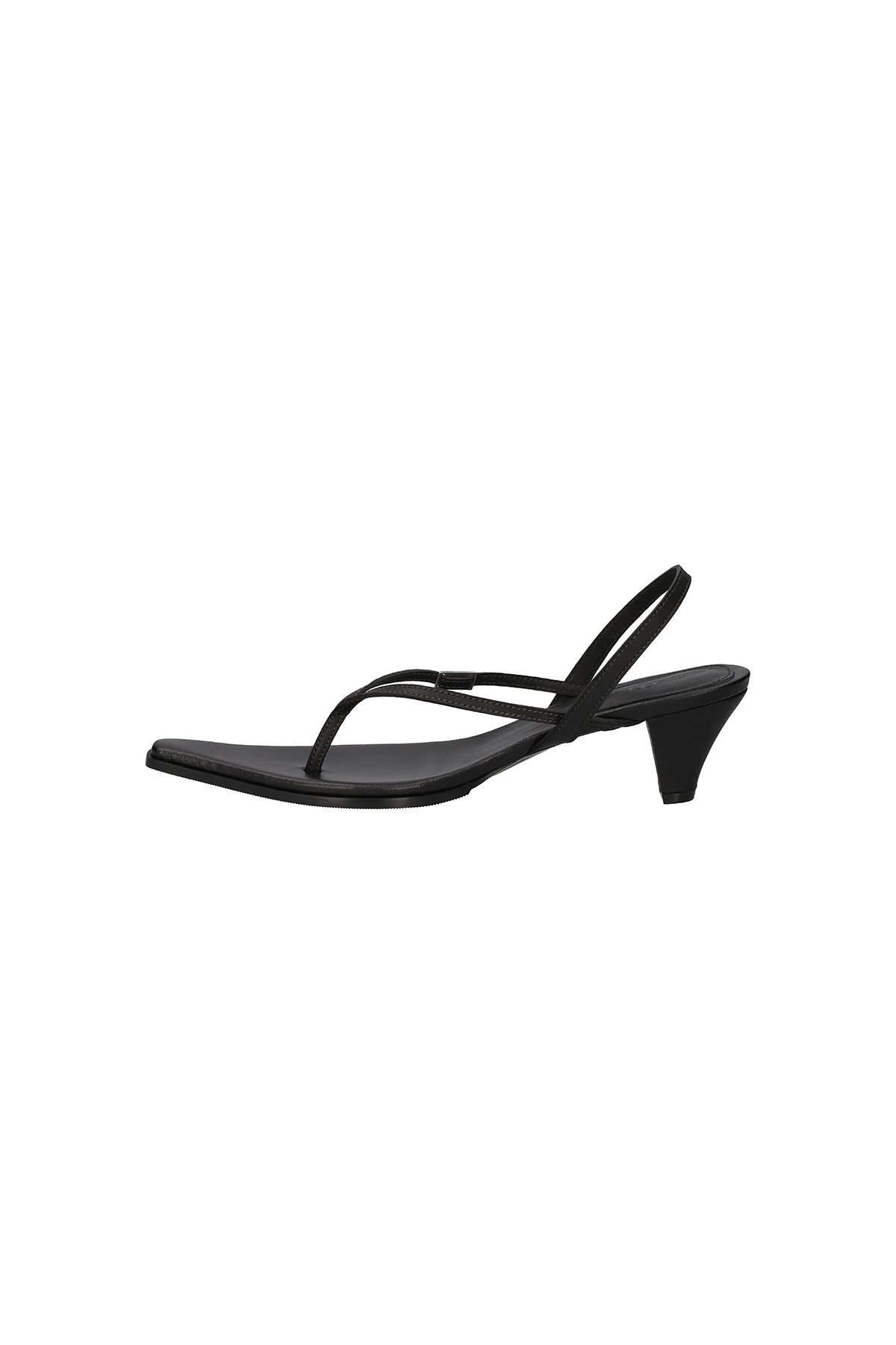 포트리스(4TRESS) LEATHER HEELED SANDALS 02 BLACK