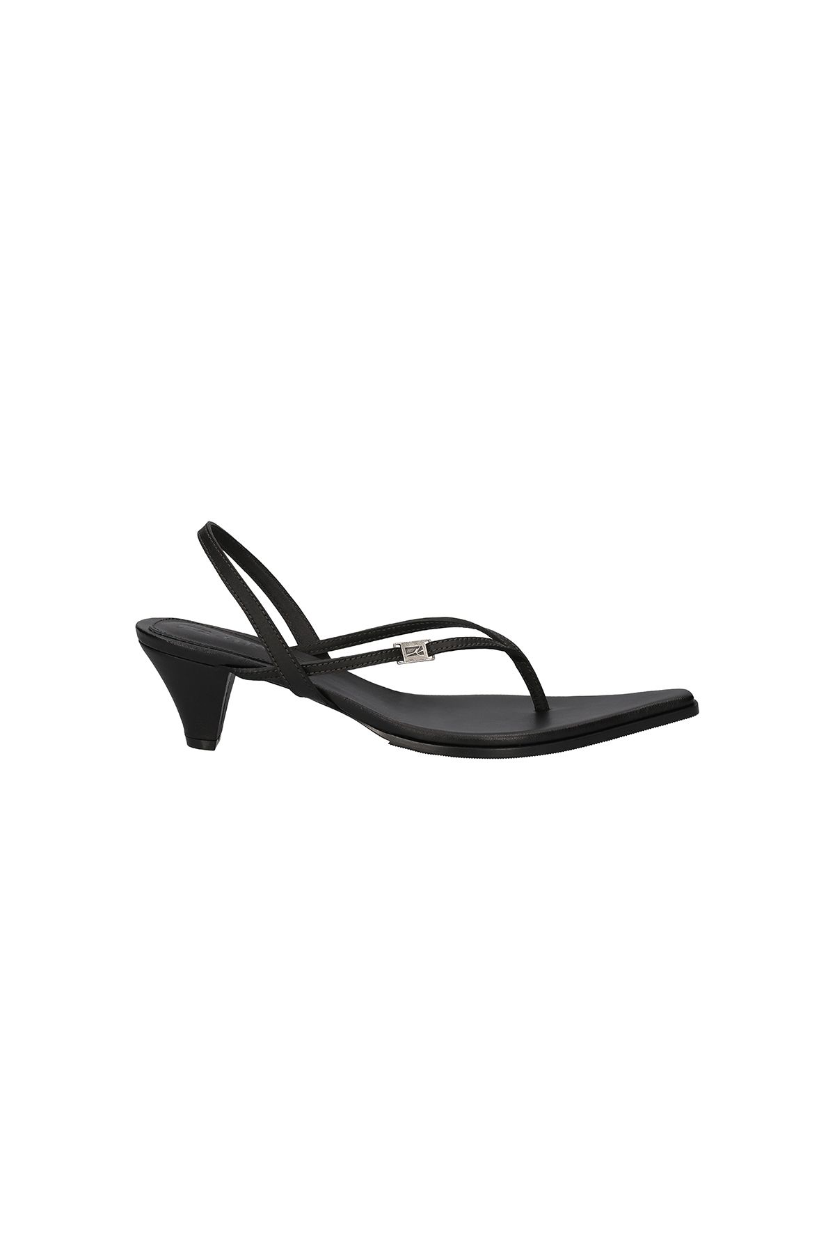 포트리스(4TRESS) LEATHER HEELED SANDALS 02 BLACK