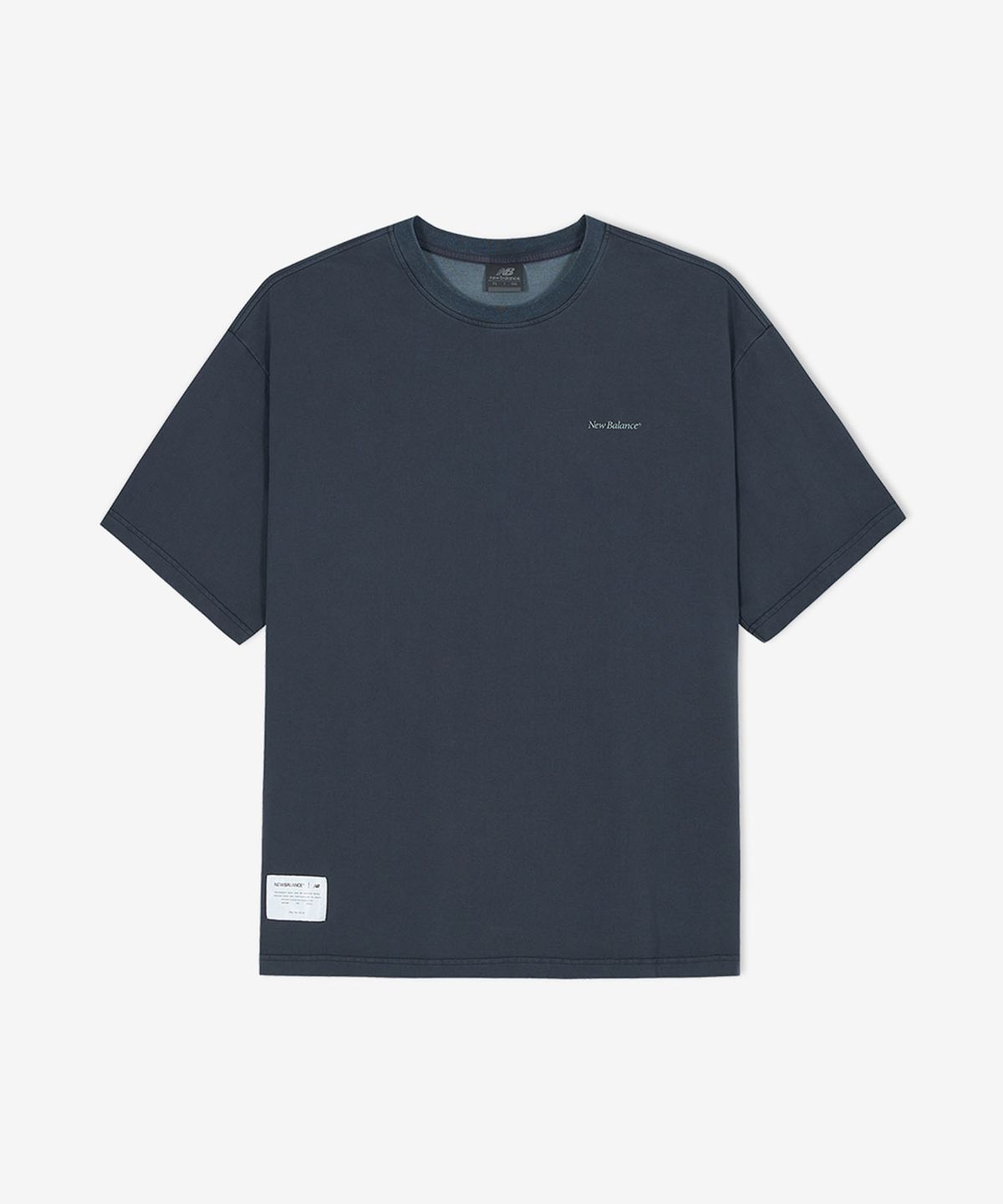 뉴발란스(NEW BALANCE) NBNEF31743 / UNI Ndurance 레터링 반팔티 (NAVY)