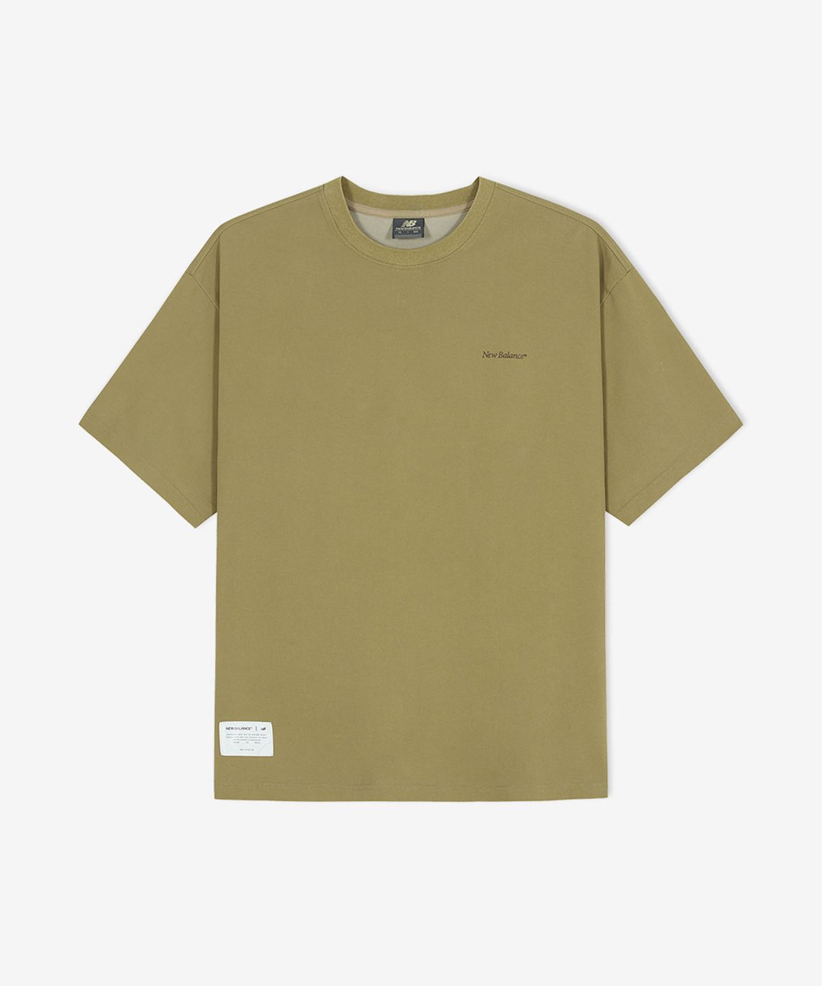 뉴발란스(NEW BALANCE) NBNEF31743 / UNI Ndurance 레터링 반팔티 (KHAKI)