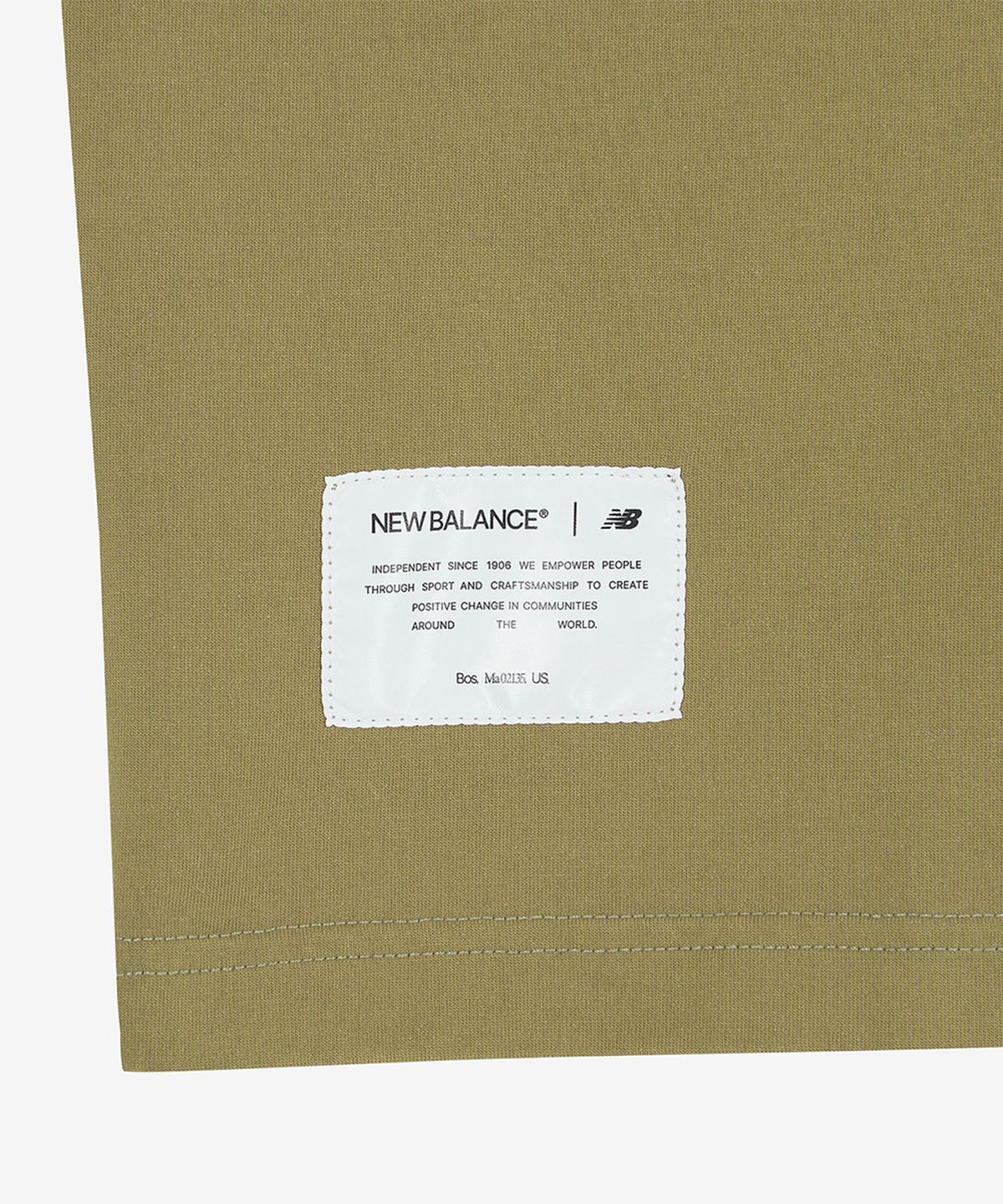 뉴발란스(NEW BALANCE) NBNEF31743 / UNI Ndurance 레터링 반팔티 (KHAKI)