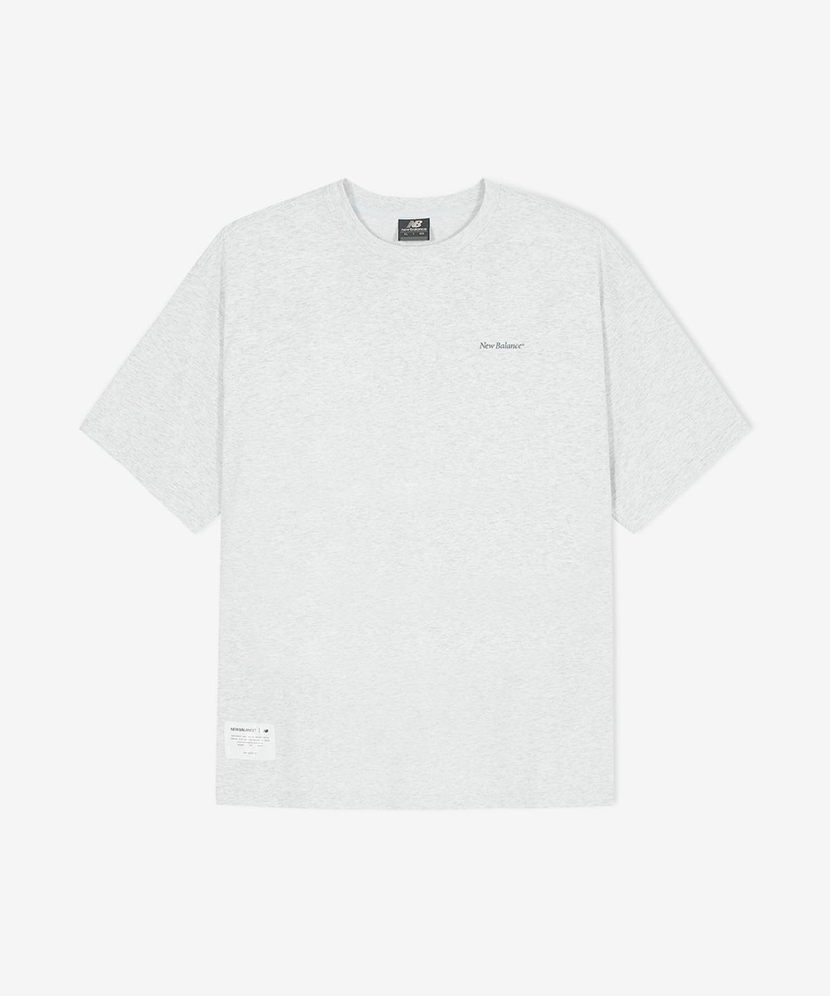 뉴발란스(NEW BALANCE) NBNEF31743 / UNI Ndurance 레터링 반팔티 (LIGHT GRAY)