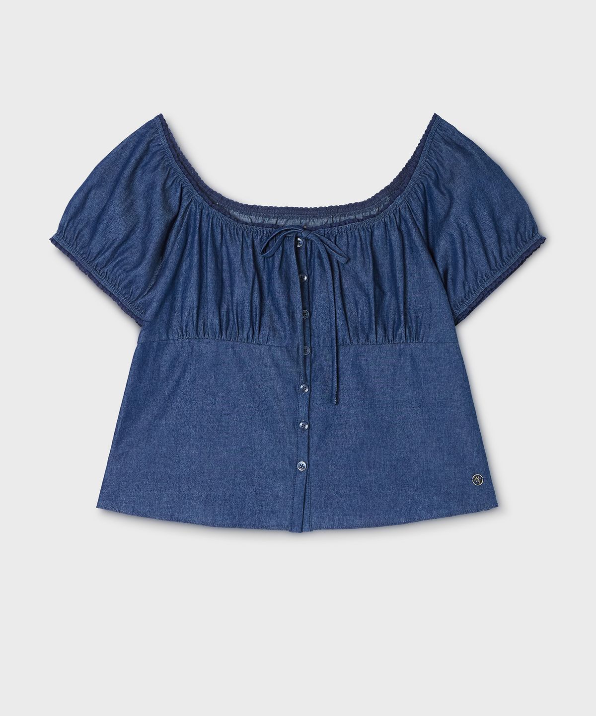 후아유(WHO.A.U) Denim Blouse / WHBLG2532F