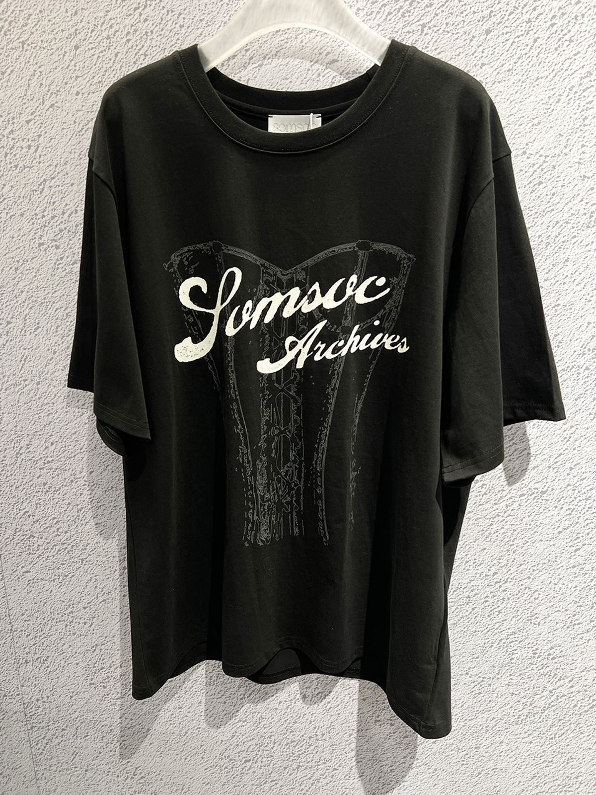 솜속(SOMSOC) TROMPE LOEIL CORSET TOP_BLACK