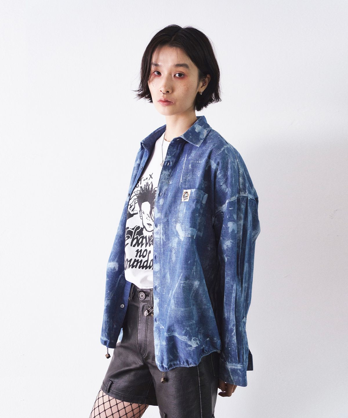 커넥트엑스(CONECTX) Hand painted denim shirts (light ver.)