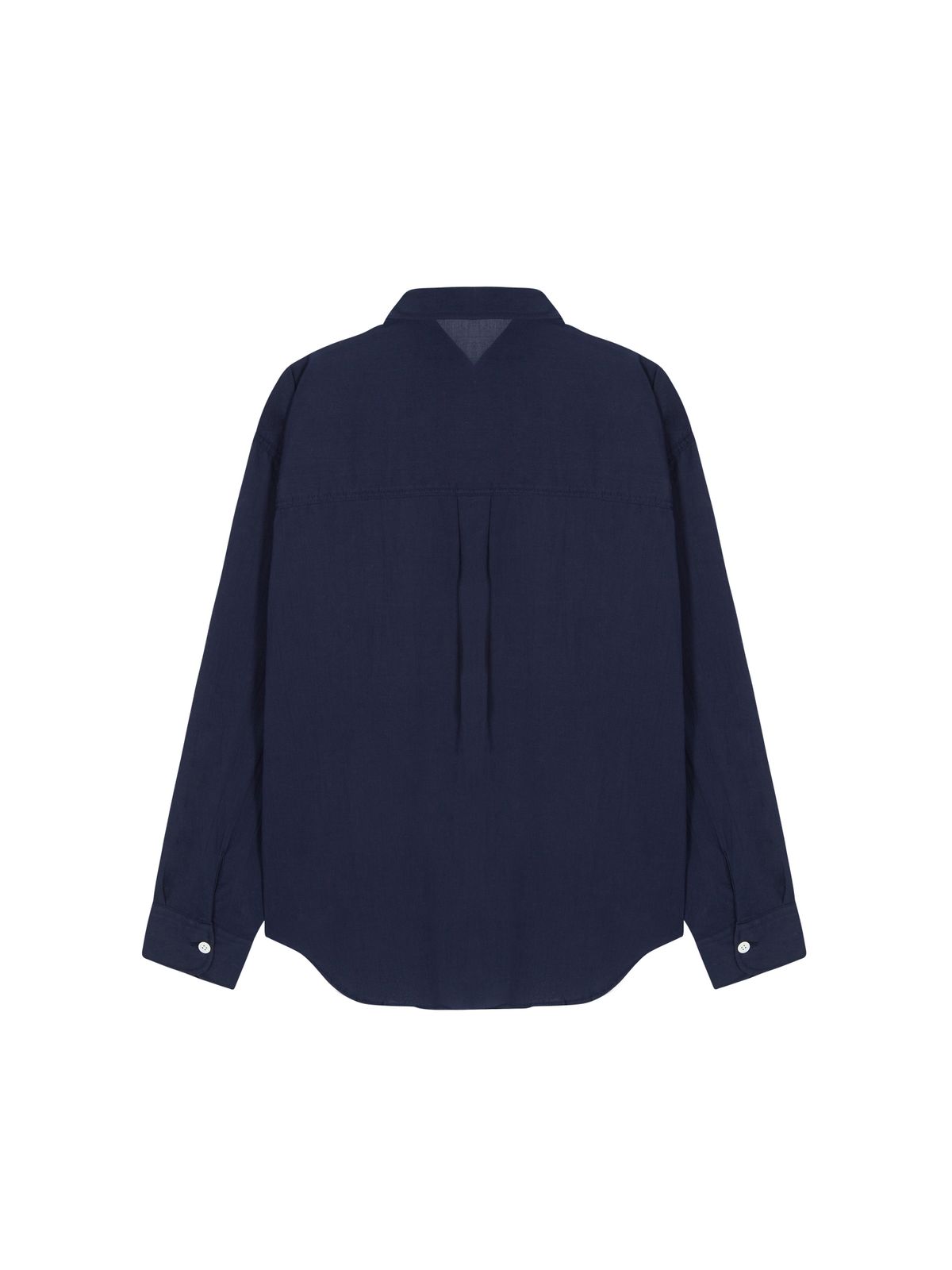 샐러드바구니(SALAD BAGUNI) Sheer cotton shirt - navy