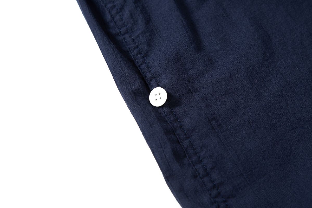 샐러드바구니(SALAD BAGUNI) Sheer cotton shirt - navy