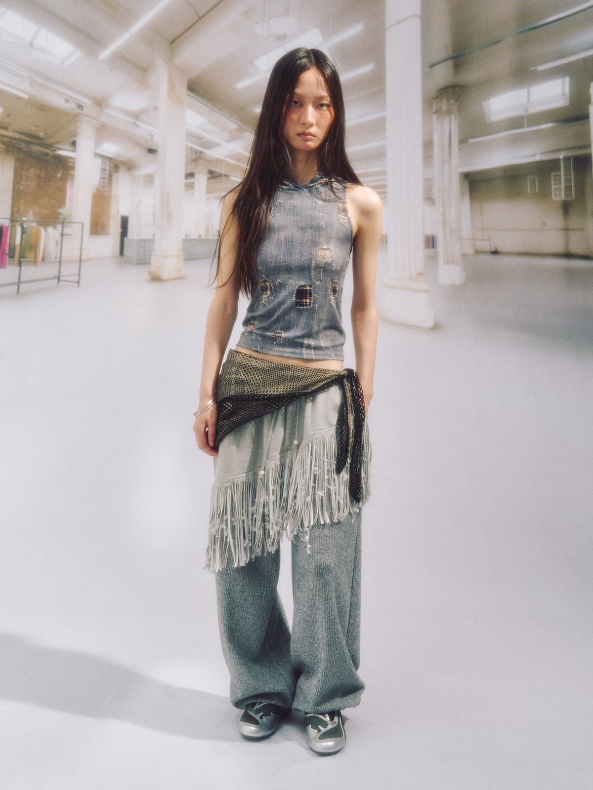 솜속(SOMSOC) PHAZE PRINGE PANTS_M.GREY