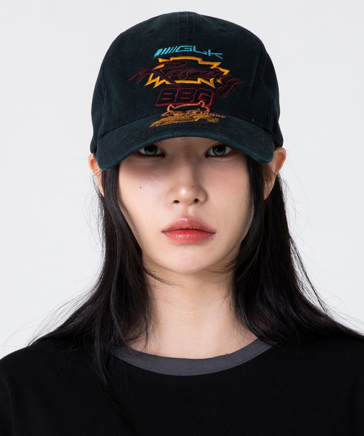 글랙(GLACK) GC063 클럽스폰서 6패널 볼캡 (BLACK)