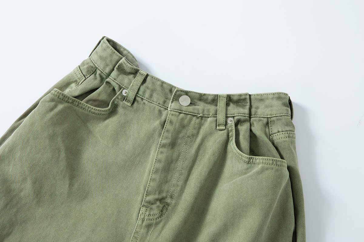 샐러드바구니(SALAD BAGUNI) Washed tuck pocket pants - khaki