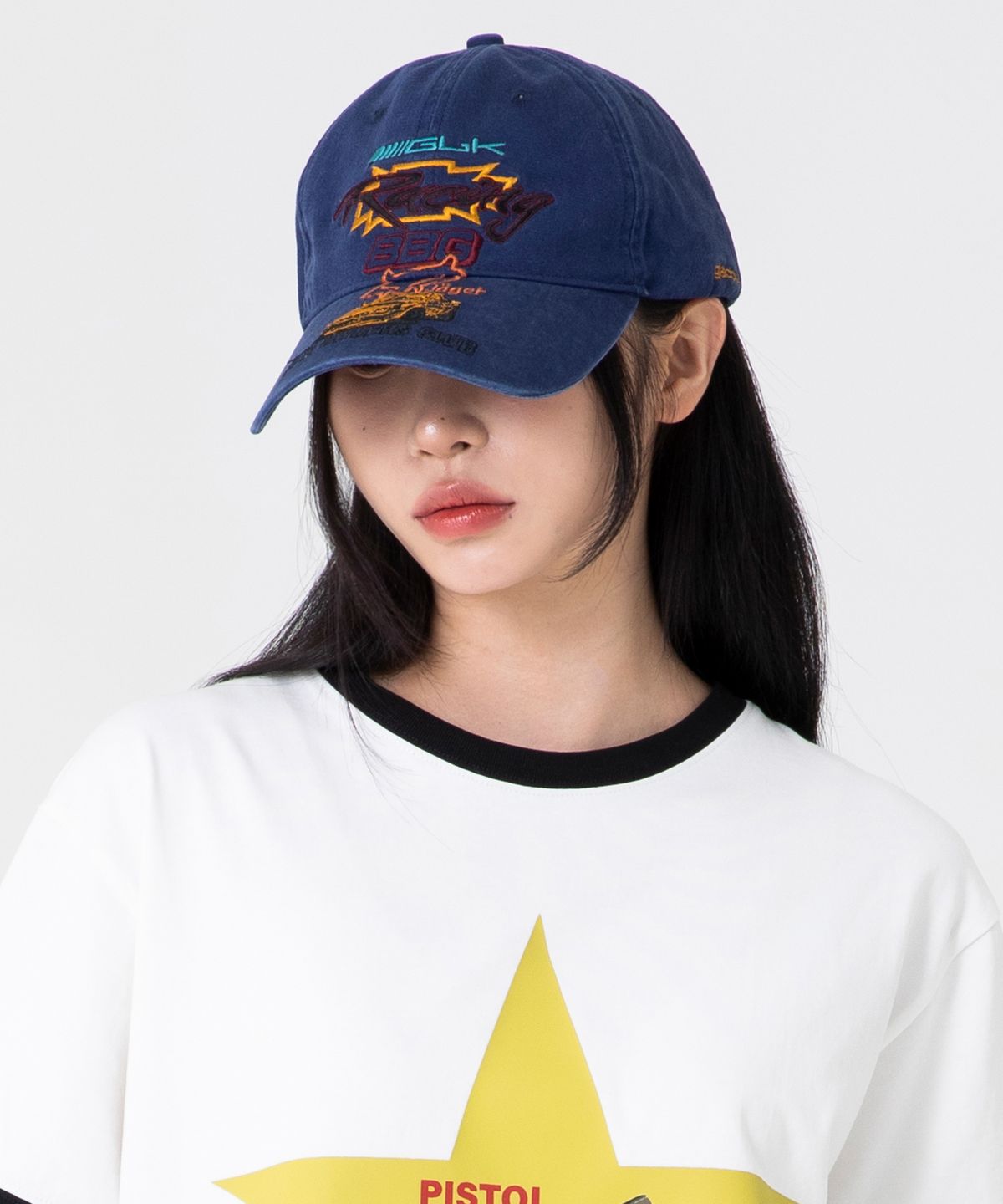 글랙(GLACK) GC063 클럽스폰서 6패널 볼캡 (NAVY)